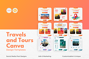 Travels Canva Design Templates, a Social Media Template by Exceptionalways (Thumbnail 3 of 40)