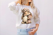 Whimsical Easter Bunny Clipart Bundl, an Illustration by SVGArt (Thumbnail 4 of 7)
