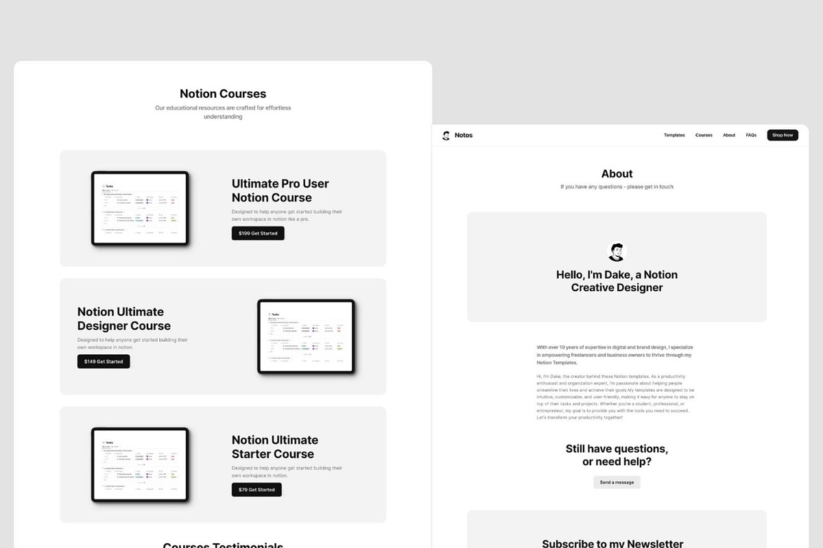 Notos - Portfolio Framer Template, a Websites & App Template by PixaSquare (Photo 2 of 3)