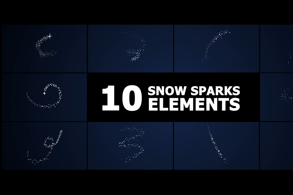 Snow Sparks Elements Motion Graphics, a Graphic by FlashFXbox (Photo 1 of 2)