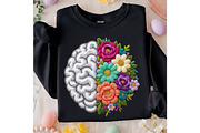 Mental Health Floral Brain Faux Yarn, an Illustration by designcity5 (Thumbnail 5 of 9)