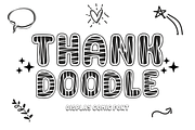 Cute Doodle - Playful Scribble Font, a Font by KiddoGlyphs Studio (Thumbnail 3 of 3)