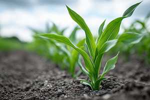 Young green corn plant growing, a Nature Photo by MistyDay