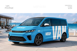 Van Mockup Set, an Advertising Mockup by Country4k