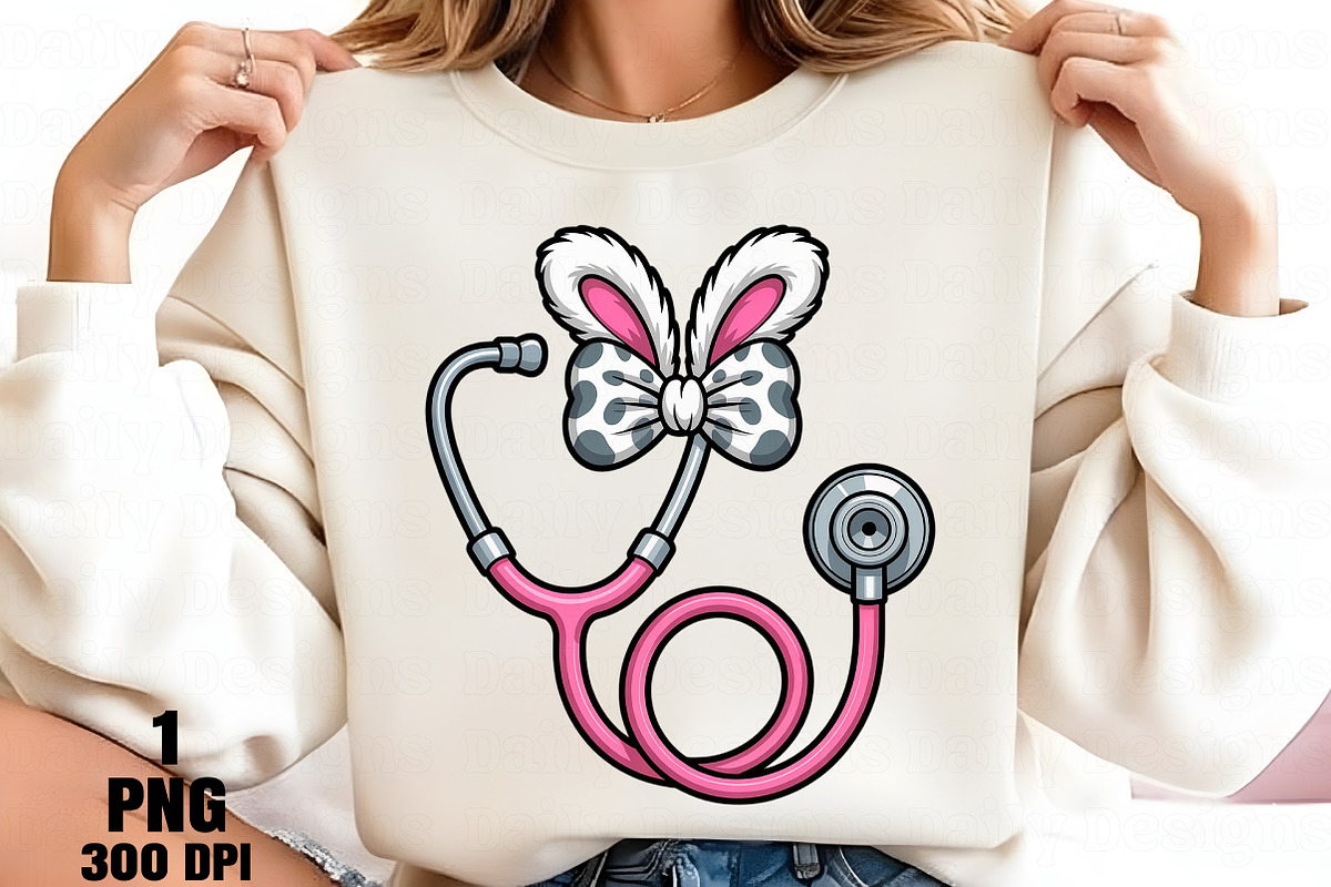 Easter Bunny Nurse Coquette Bow PNG, an Illustration by Daily.Designs (Photo 5 of 5)