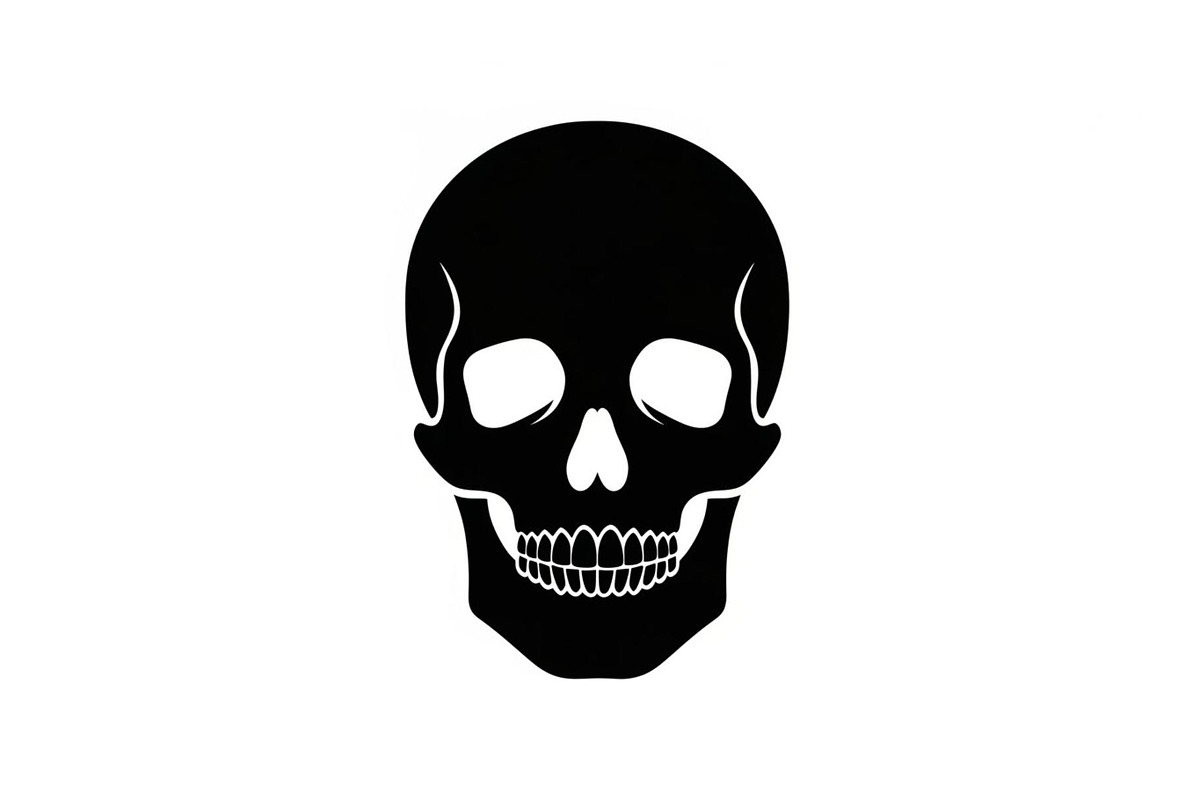 Skull & Crossbones Silhouette Vector, an Illustration by jahid234 (Photo 12 of 51)