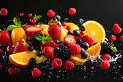 Assorted colorful fruits floating naturally in suspended motion, an Animal Photo by GoodGoods (Thumbnail 1 of 2)