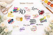 Valentine's Day Quote Clipart PNG, an Illustration by Artnoy (Thumbnail 5 of 8)