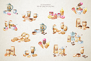 Watercolor pastry for bakery, a Food Illustration by CreativeByLu (Thumbnail 2 of 12)