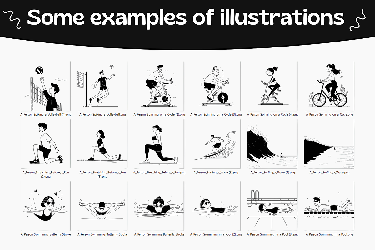 250 Notion Style Sport Illustrations, a Sport Illustration by DaisyStudio (Photo 9 of 10)