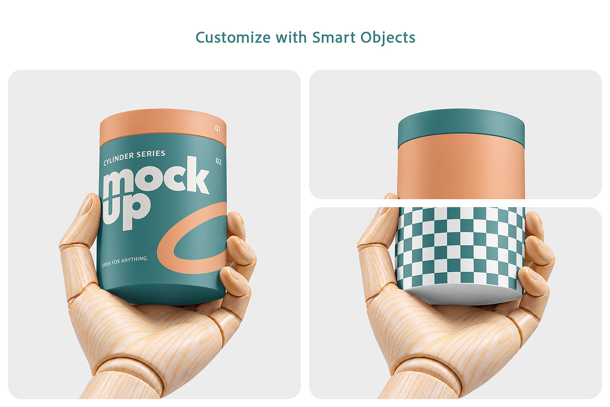 Cylinder Box Branding Mockup Set, a Packaging Mockup by Country4k (Photo 3 of 4)