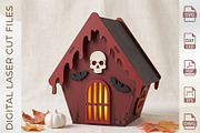 3D Haunted House Lantern Bundle, an Object Graphic by WoodoraCut (Thumbnail 5 of 6)