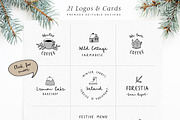 Snowy Christmas script & font logos, a Script Font by Tabita's shop (Thumbnail 2 of 11)