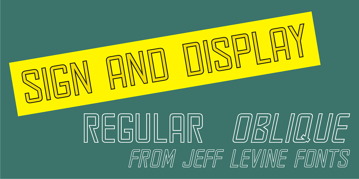 Sign and Display JNL, a Sans Serif Font by Jeff Levine Fonts