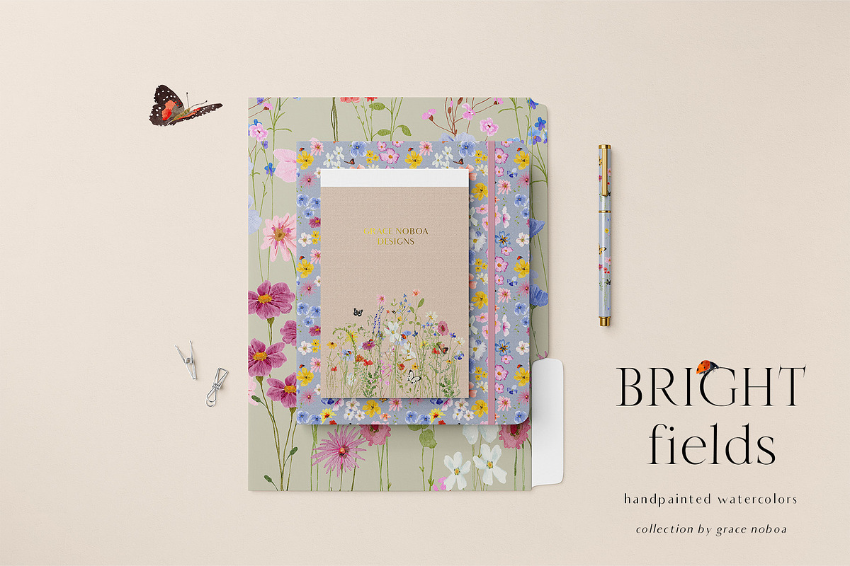 Watercolor Bright wildflowers set, a Decorative Illustration by Grace Noboa Illustrations (Photo 2 of 11)