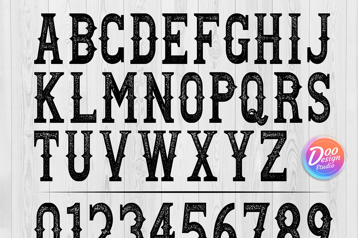 Western Cowboy Font Bundle Alphabet, a Symbol Font by Graphixmania (Photo 5 of 8)