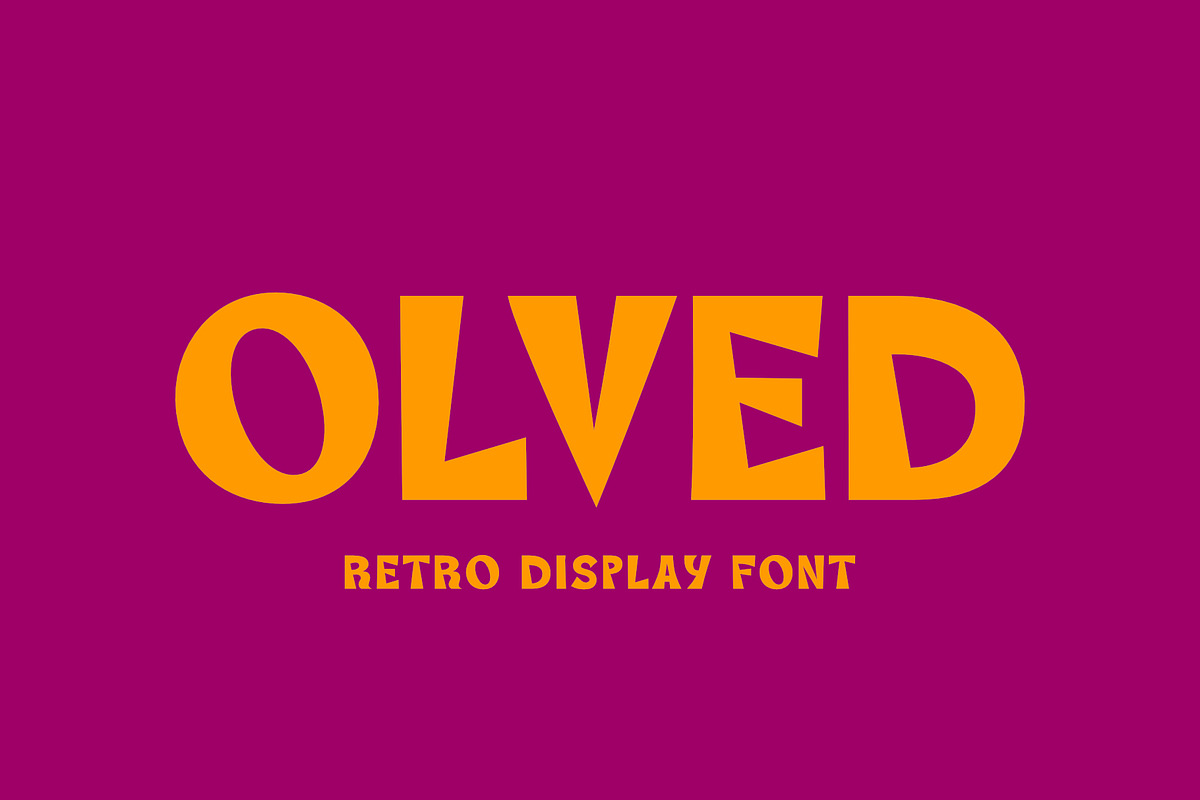Olved – Bold Retro Display Font, a Sans Serif Font by ESEM (Photo 1 of 5)