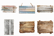 Watercolor Wood Boards Clipart, an Illustration by Libby Wishes (Thumbnail 3 of 7)