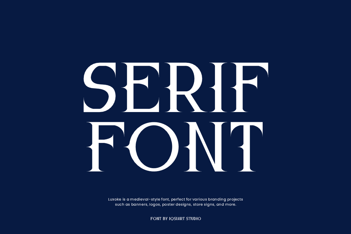Luxoke - Medieval Serif Font, a Serif Font by Iqsiart Studio (Photo 3 of 7)