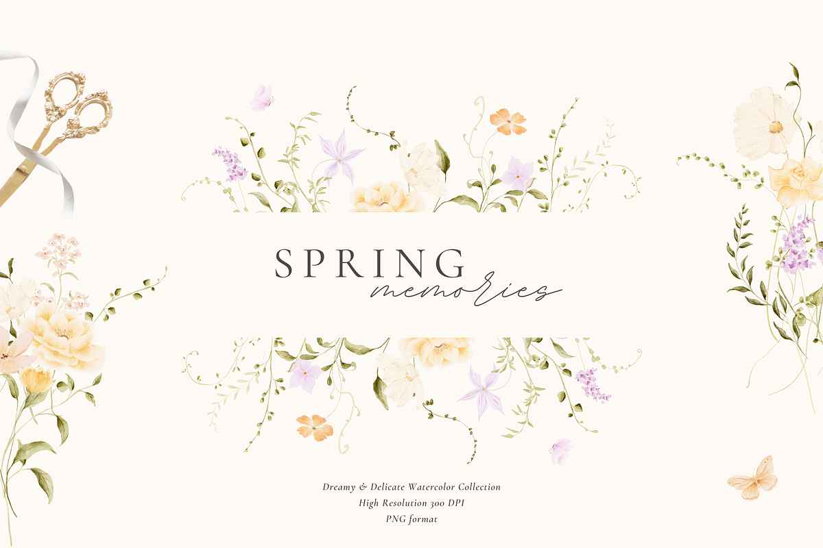 Dreamy Spring Watercolor Wildflowers, a Decorative Illustration by Altea Design Studio (Photo 15 of 15)
