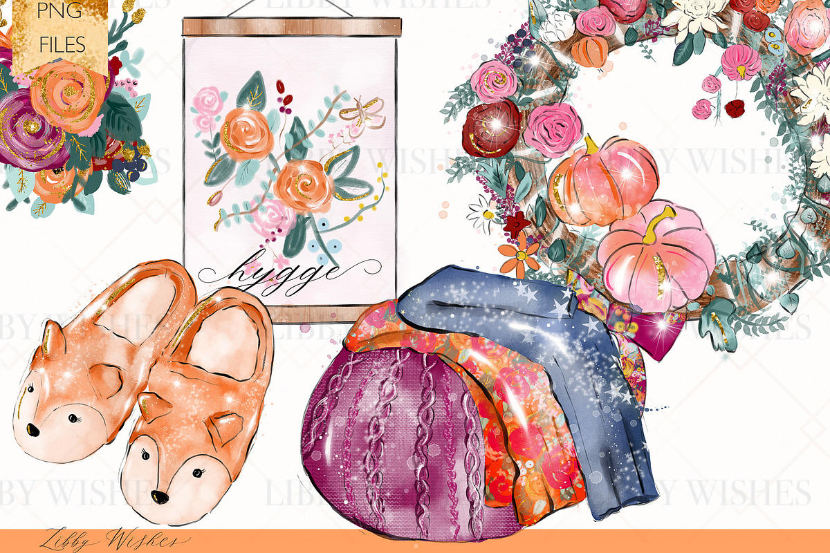 Cosy Fall Autumn Clipart, an Illustration by Libby Wishes (Photo 4 of 8)
