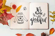 Thanksgiving Day lettering & clipart, a Decorative Illustration by harmonia_green_art (Thumbnail 8 of 8)