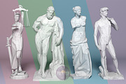 DIY Statue Set #1 3D model template, a Templates & Theme by PolyFish (Thumbnail 1 of 17)
