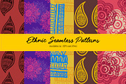 5 Seamless Ethnic Patterns, a Pattern Graphic by Swathi Kirthyvasan (Thumbnail 1 of 5)