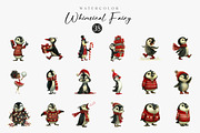 Christmas Penguin Clipart, an Illustration by CreationArt (Thumbnail 2 of 5)