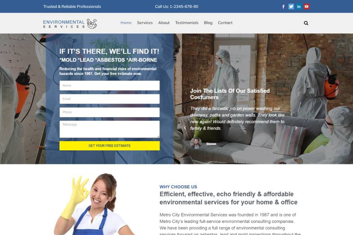 Environmental Services WordPress Theme