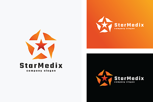 Star in Star Media Logo, a Branding & Logo Template by Design_Planet