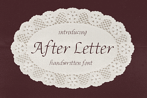 After Letter Elegant Thin Font