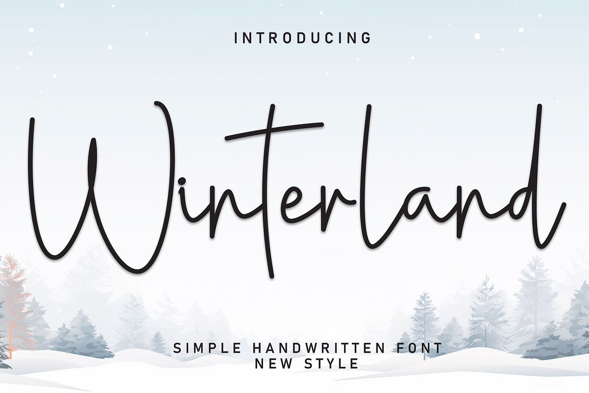 Winterland | Script Font, a Handwritten Font by Scratchones (Photo 1 of 8)