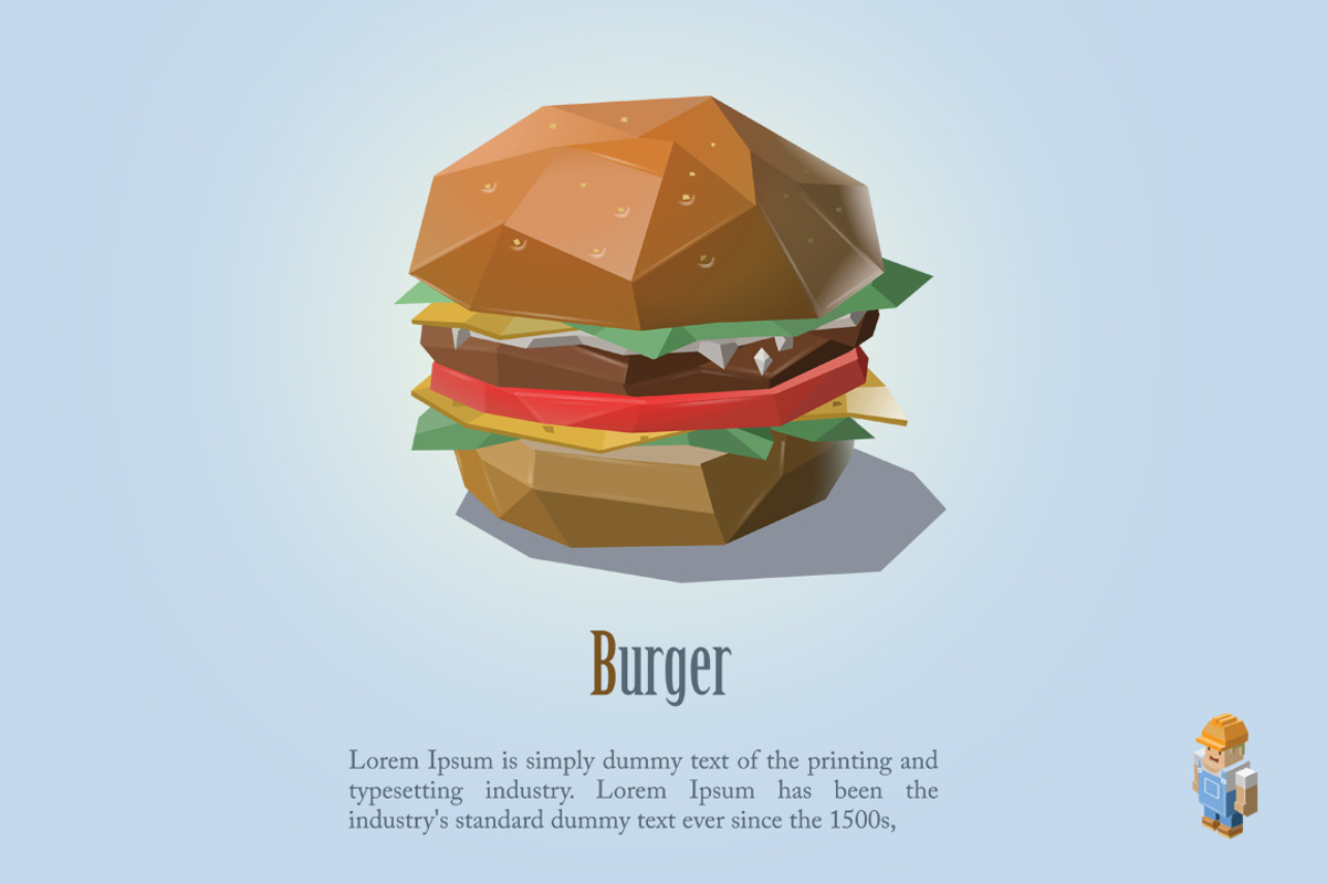 Vector burger, a Food Illustration by lemonoff (Photo 1 of 2)