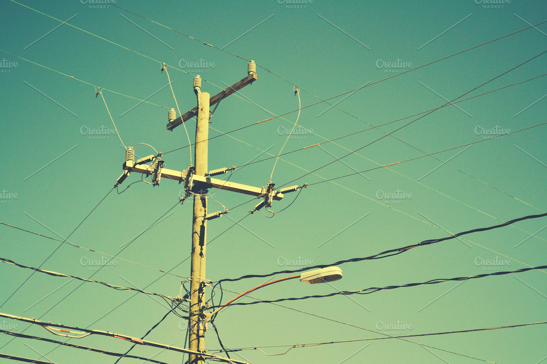 Power Lines Featuring Power Lines And Industrial