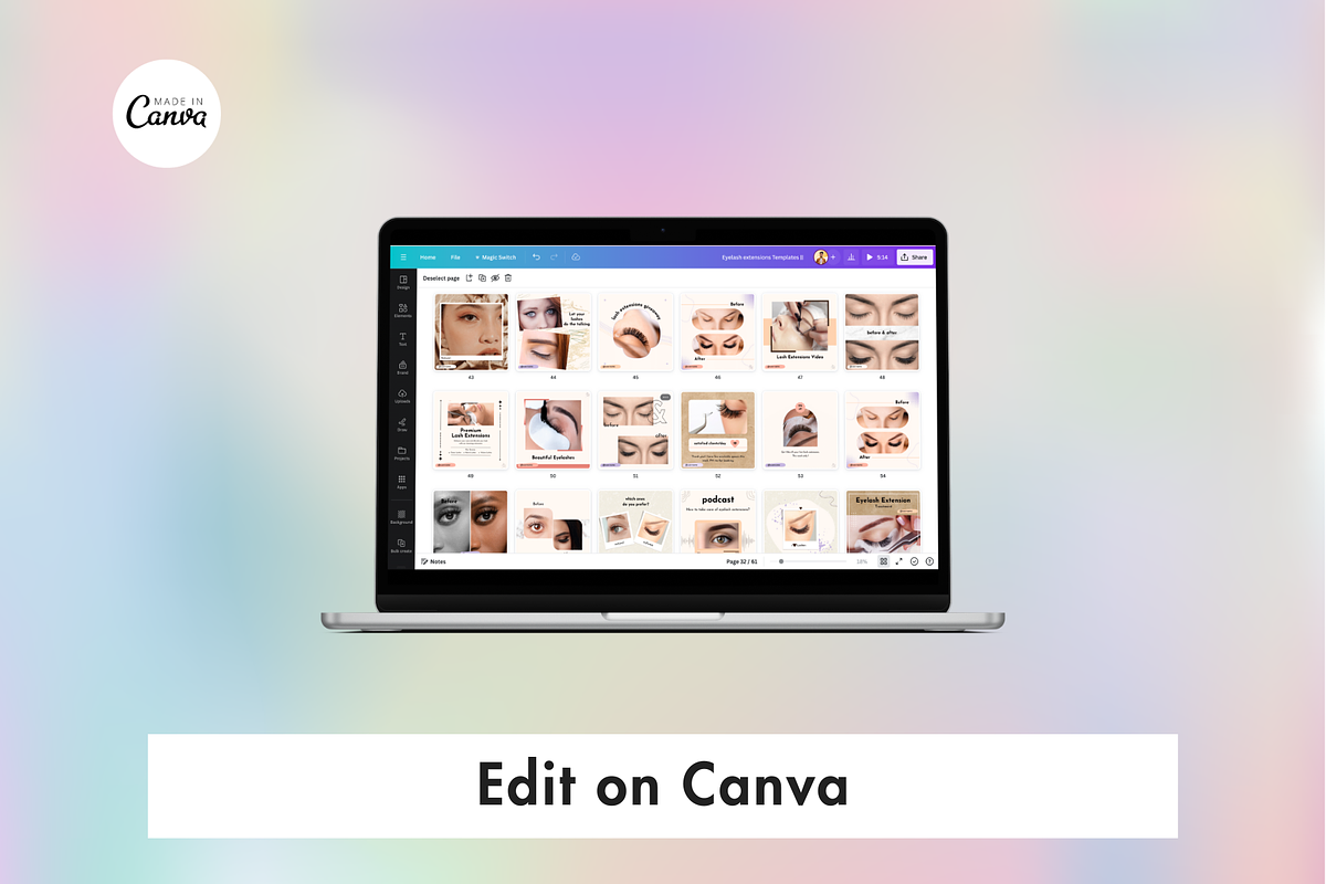Lash Technician Instagram Posts, a Social Media Template by Adored Templates (Photo 8 of 10)