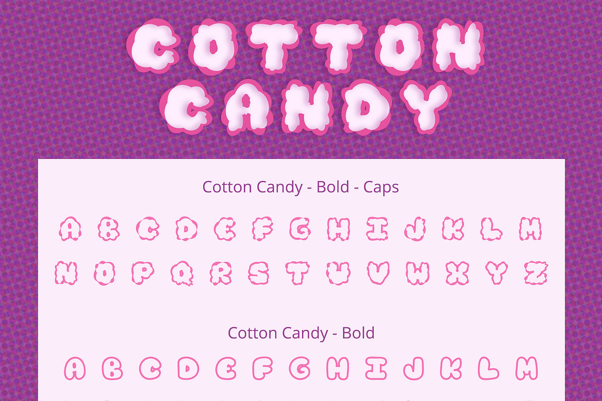 Fun Bubble Display Font Cotton Candy preview 2