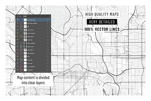 China City Street Maps - Print Art