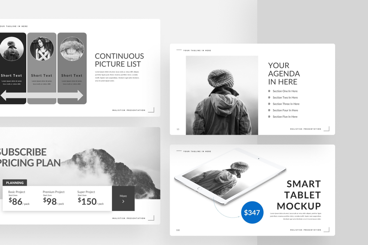 60.000+ Black and White Presentation, a Presentation Template by Brandearth RRGraph (Photo 2 of 13)