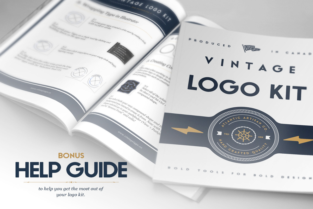 The Vintage Logo Kit, a Branding & Logo Template by Vintage Type Company (Photo 7 of 8)