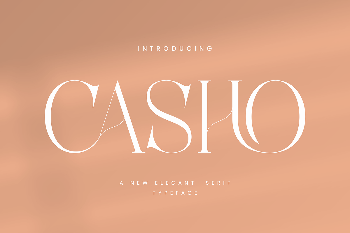 Casho - Elegant Serif Font, a Serif Font by Aqeel_Art (Photo 1 of 12)