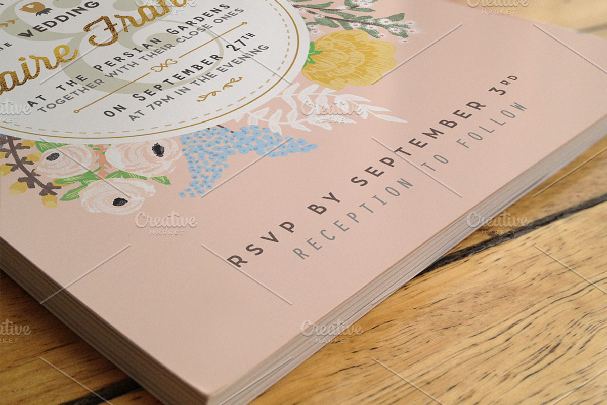 -50% Foil & Crayon Wedding Invite II, an Invitation Template by The Wedding Shop (Photo 4 of 5)