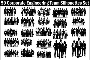 Corporate Engineering Team Silhouett, an Object Graphic by Creativeshirt