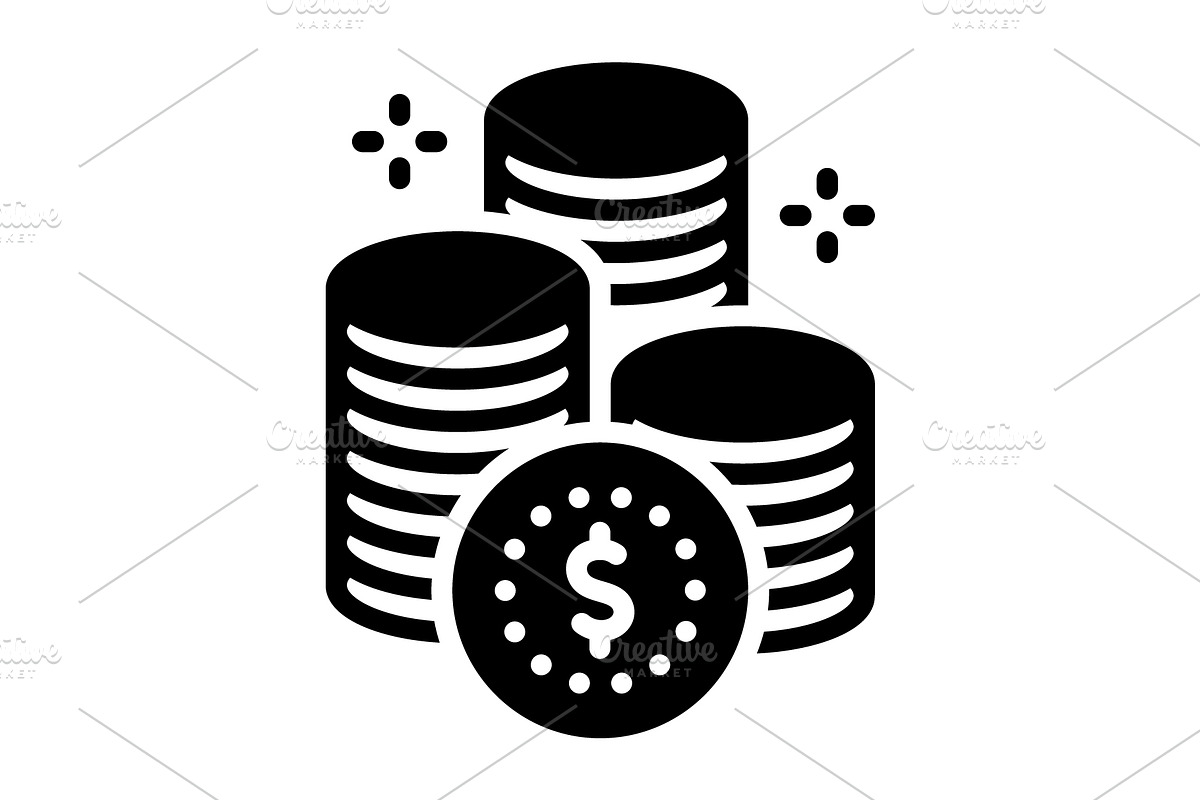 Coin specie solid icon, a Solid Icon by Creative priyanka