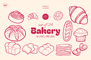 Bakery Hand Drawn Illustration, an Object Graphic by SLAB! Design (Thumbnail 1 of 4)