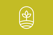 Sprout Oval Badge Nature Line Logo, a Branding & Logo Template by Signatoro (Thumbnail 2 of 3)