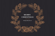 Christmas Wreath, Winter Monogram, an Object Graphic by ClipartMuchLove (Thumbnail 7 of 8)