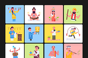 Animated Indian People Icons, a Duotone Icon by Prosymbols (Thumbnail 7 of 10)