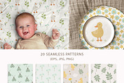 SPRING FARM animals clipart, pattern, an Animal Illustration by polikarpovaart (Thumbnail 6 of 10)