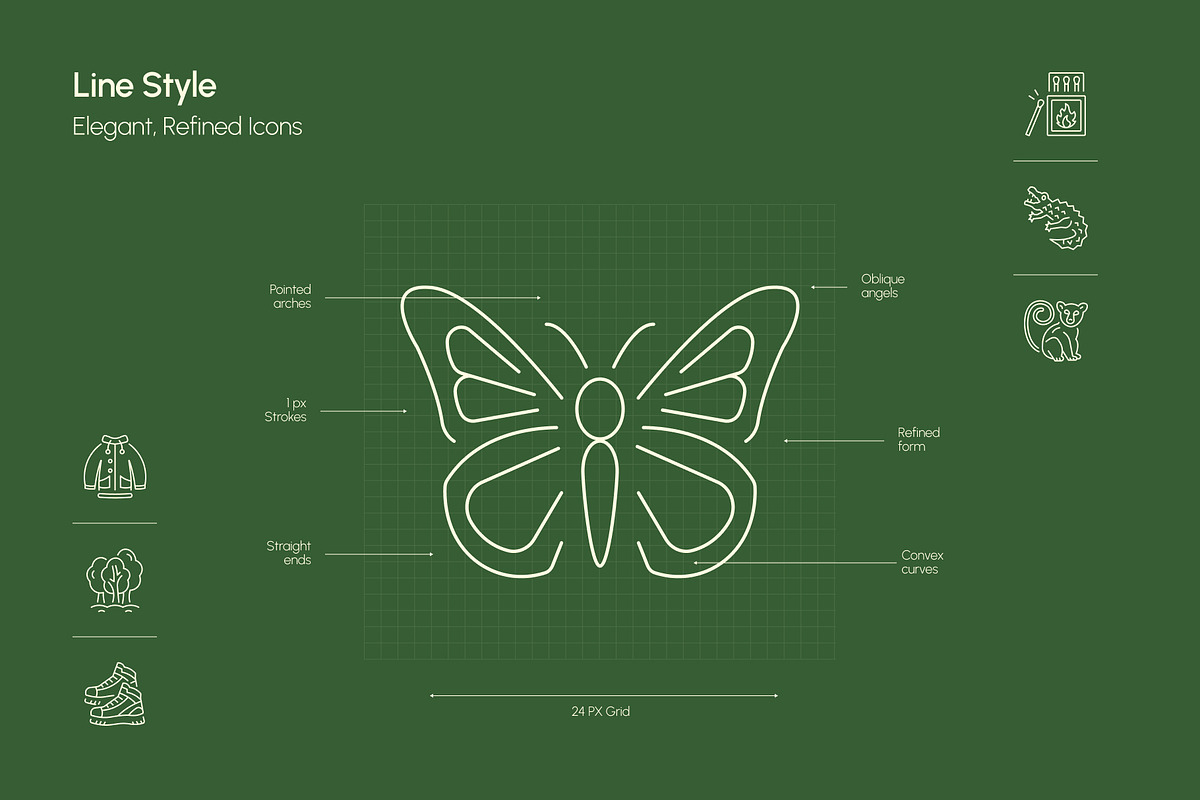 Rainforest Art Icon Set, an Outline Icon by Prosymbols (Photo 3 of 7)